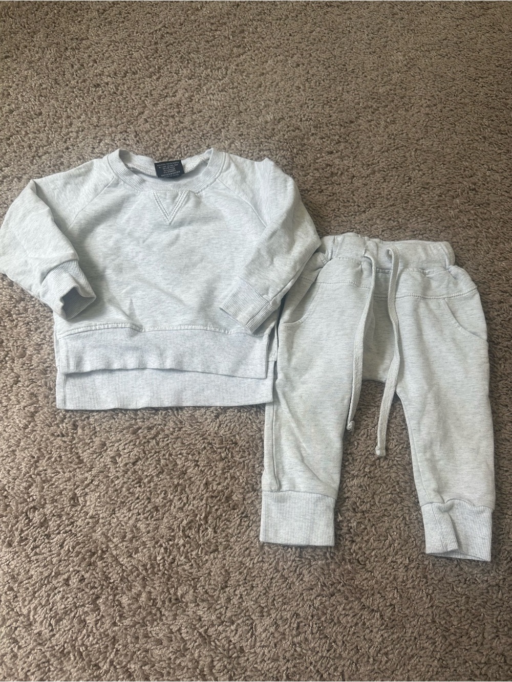 Little Bipsy Light Grey Sweatshirt & Jogger Set
